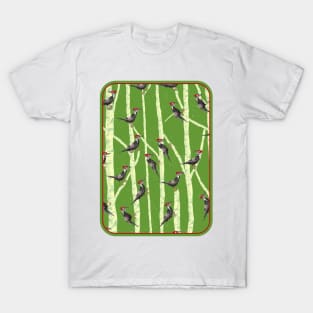 Woodpecker Pattern T-Shirt